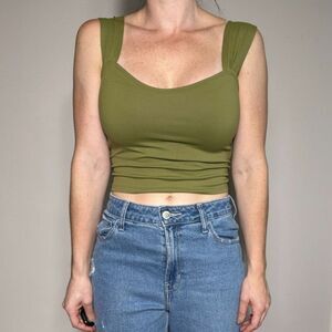 Abercrombie and Fitch Soft A&F Collection Green Sleeveless Top Size Medium